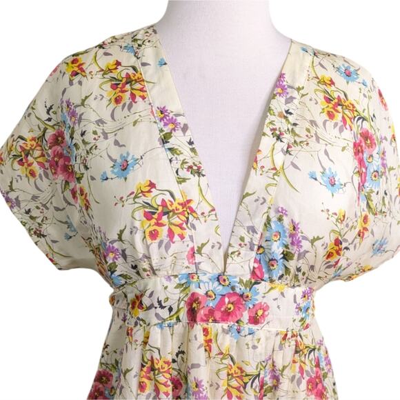 Daughters of the Revolution Floral Maxi Dress XS Boho Cottagecore Feminine Tier - Picture 4 of 11